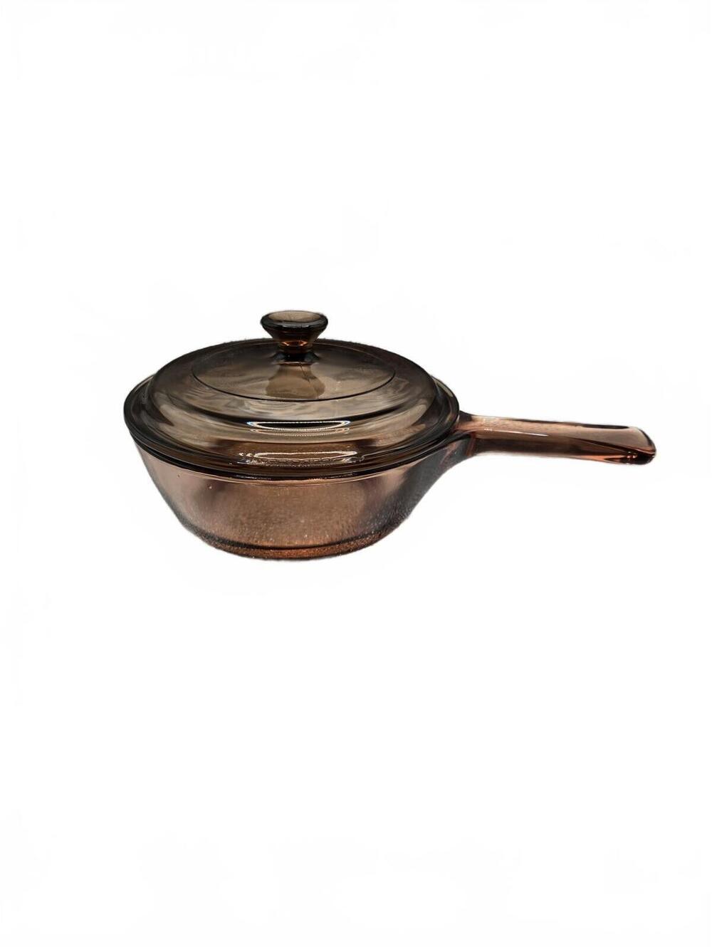 Pyrex Visions .5 L Saucepan Pot w/Lid Vintage Corning Glass V1C, .5 liter pan